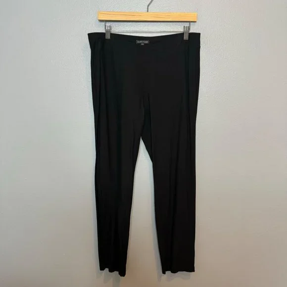 EILEEN FISHER washable stretch crepe pants in black size M